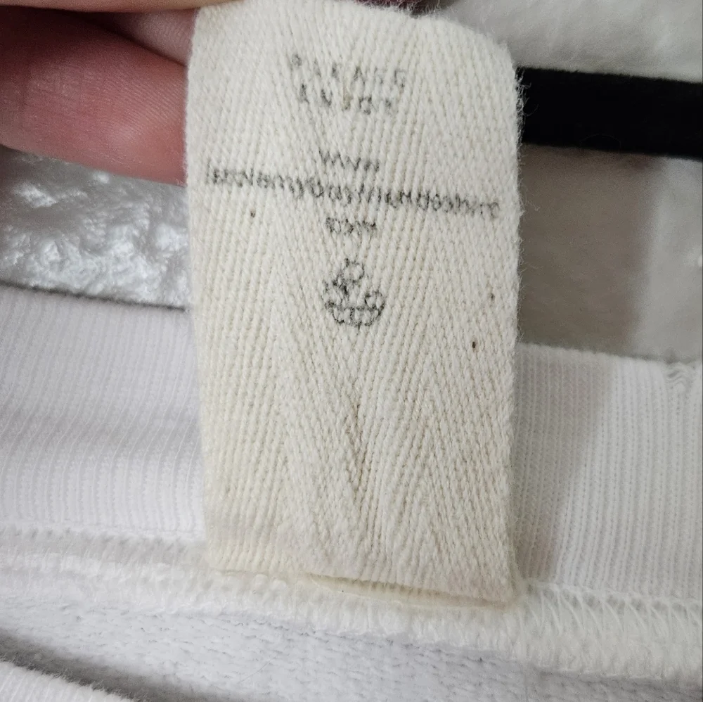 I.S.M.B.S. Essential White Sweatshirt Hand Embroidered Tahoe Size M/L - Picture 13 of 14